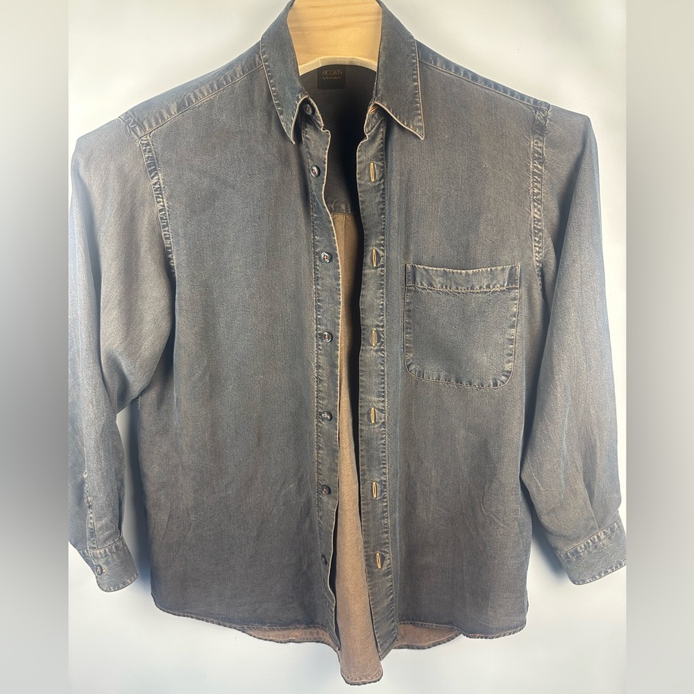 ACORN SHIRT MEN’S M BY BOB GOLDFEDER 100% TENCEL LONG SLEEVE- Soft‎ material